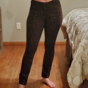 Leopard print jeans